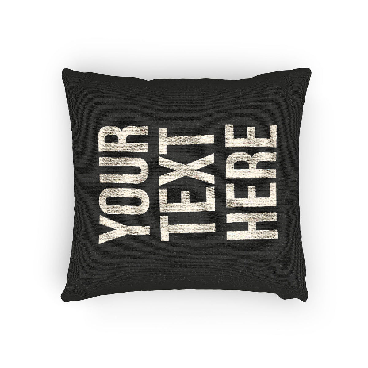 PERSONALIZED TEXT WOVEN PILLOW