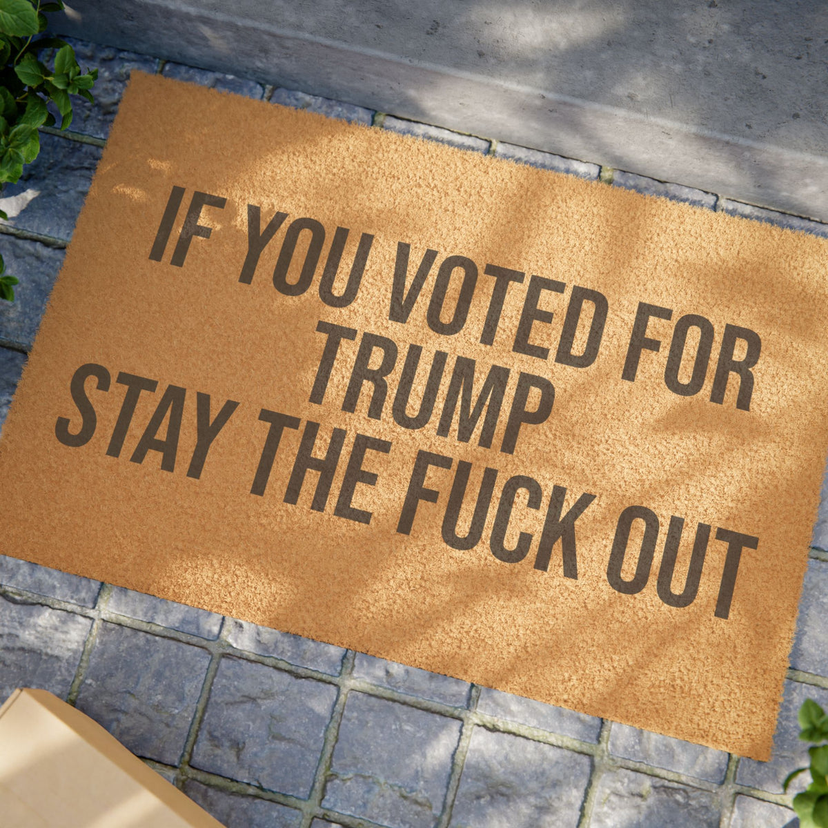 IF YOU VOTED FOR TRUMP STAY THE FUCK OUT DOORMAT