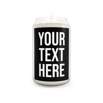 PERSONALIZED TEXT LABEL LARGE GLASS BLACK + WHITE