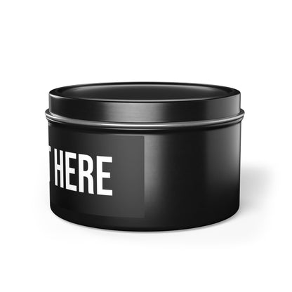 PERSONALIZED TEXT LABEL TIN BLACK + WHITE
