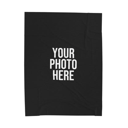 PERSONALIZED PHOTO VELVETEEN PLUSH BLANKET