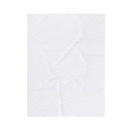 PERSONALIZED TEXT VELVETEEN PLUSH BLANKET BLACK + WHITE
