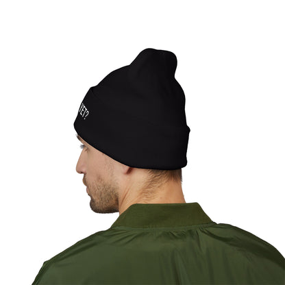 IS HE GONE YET EMBROIDERED CUFFED BEANIE