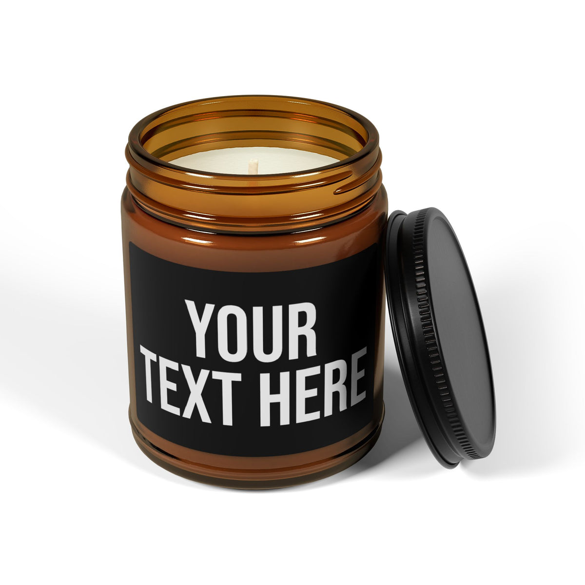 PERSONALIZED TEXT LABEL AMBER BLACK + WHITE