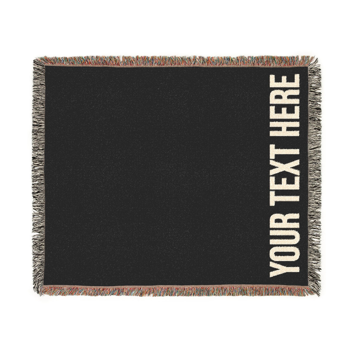PERSONALIZED TEXT WOVEN BLANKET