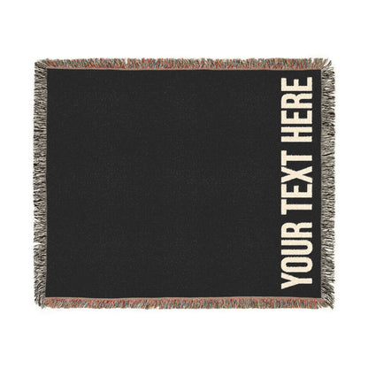 PERSONALIZED TEXT WOVEN BLANKET