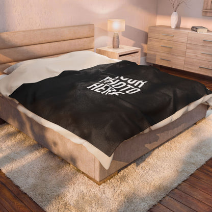 PERSONALIZED PHOTO VELVETEEN PLUSH BLANKET