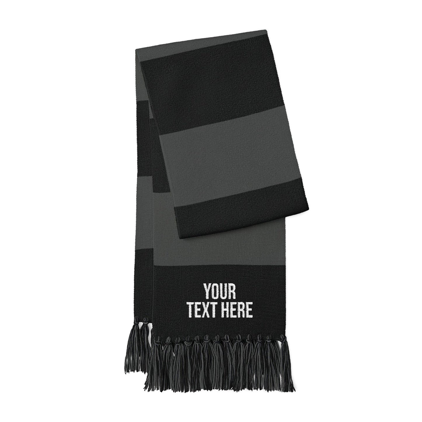 PERSONALIZED TEXT EMBROIDERED SPECTATOR SCARF