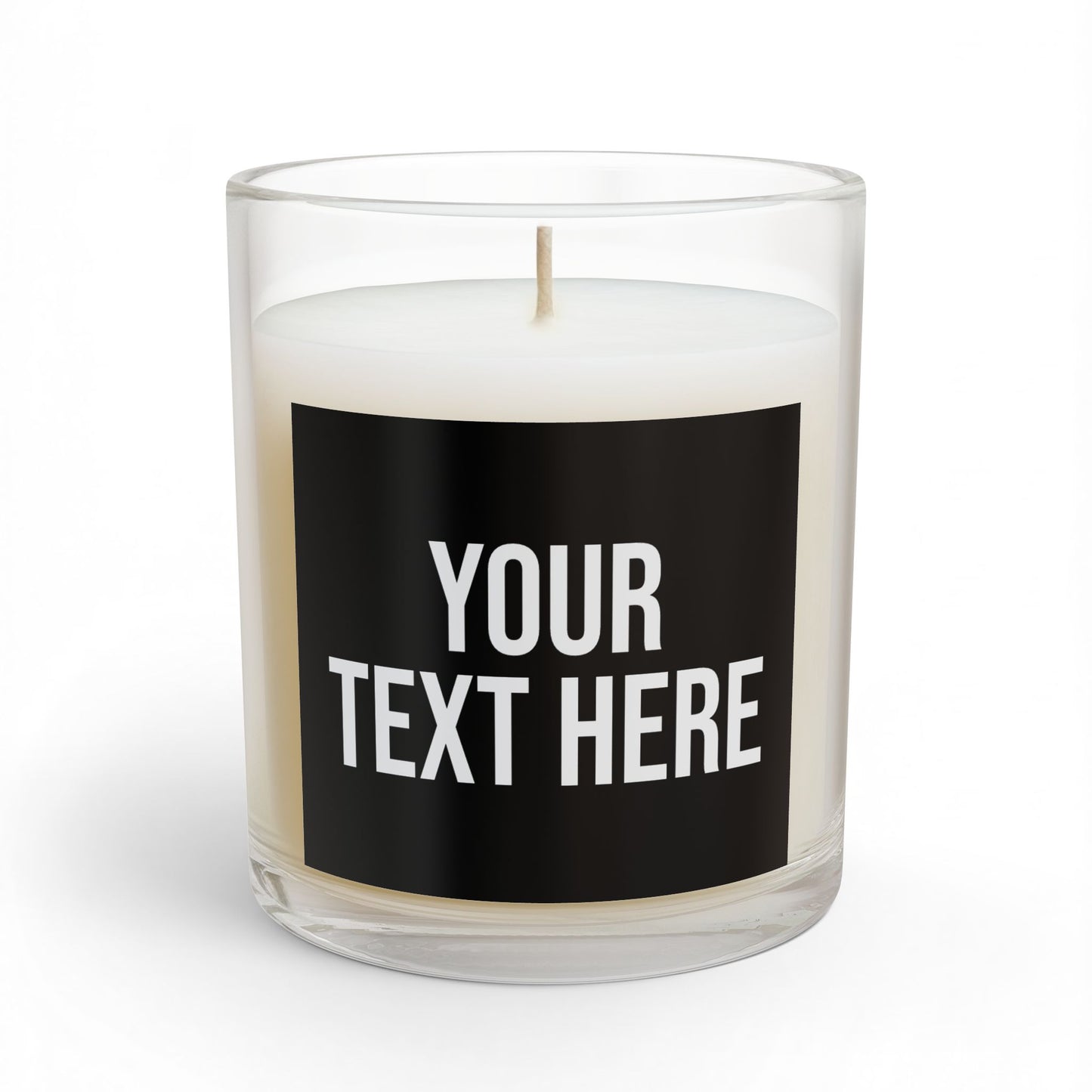PERSONALIZED TEXT LABEL LIDLESS BLACK + WHITE