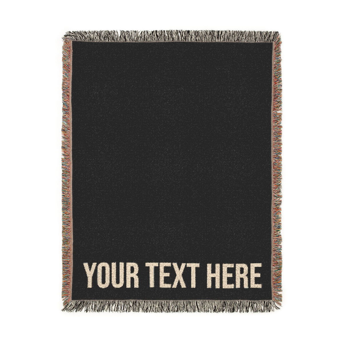 PERSONALIZED TEXT WOVEN BLANKET