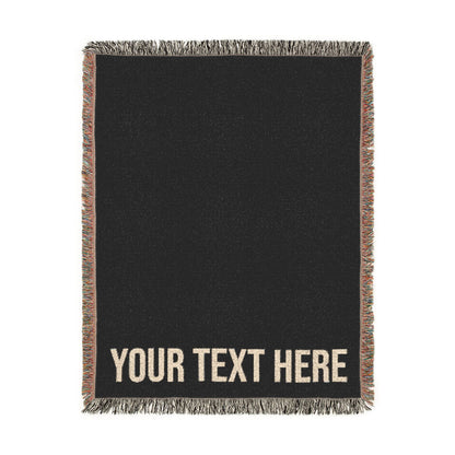 PERSONALIZED TEXT WOVEN BLANKET