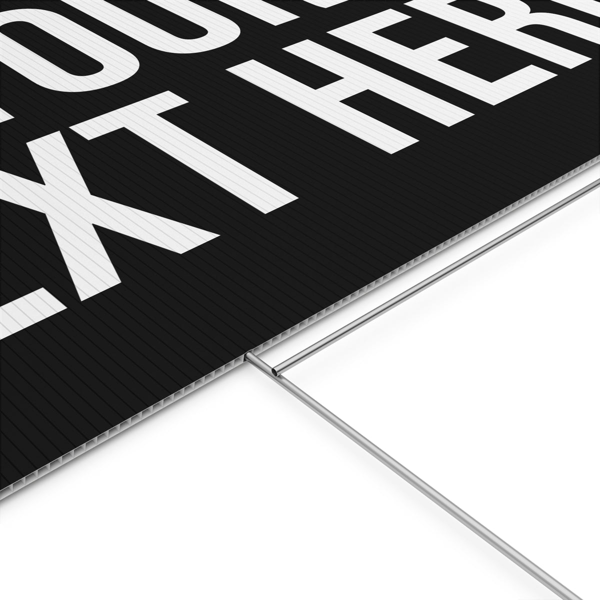 PERSONALIZED TEXT YARD SIGN BLACK + WHITE