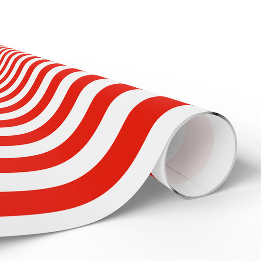 STRIPED WRAPPING PAPER RED AND WHITE