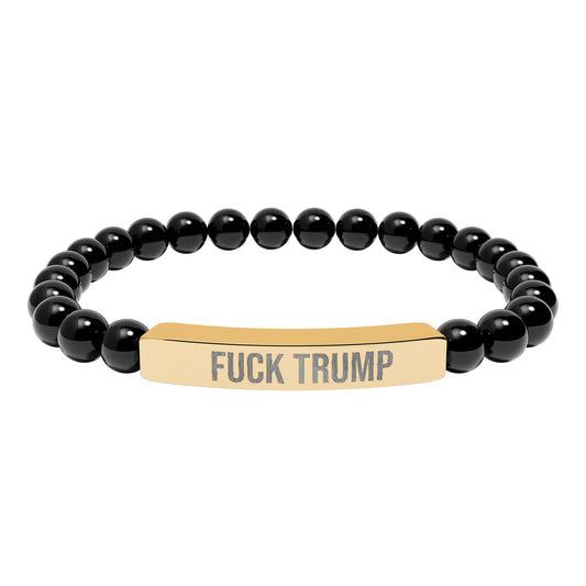 FUCK TRUMP ENGRAVED BRACELET