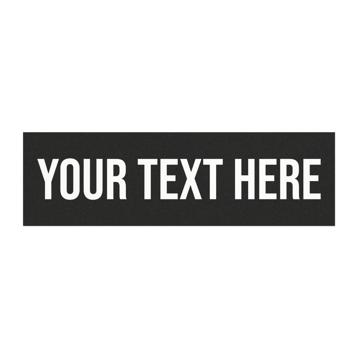 PERSONALIZED TEXT CAR MAGNET BLACK + WHITE