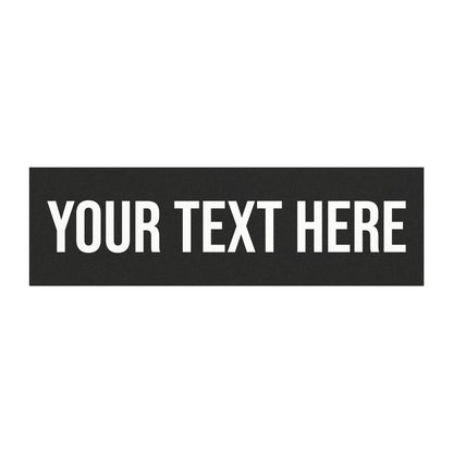 PERSONALIZED TEXT CAR MAGNET BLACK + WHITE