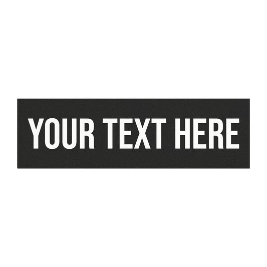 PERSONALIZED TEXT CAR MAGNET BLACK + WHITE