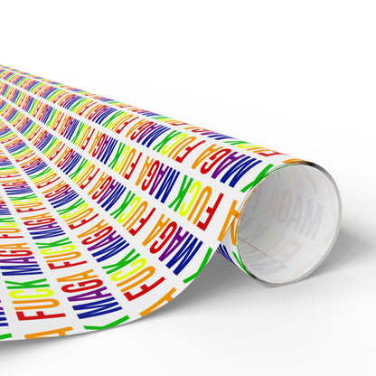 FUCK MAGA WRAPPING PAPER RAINBOW
