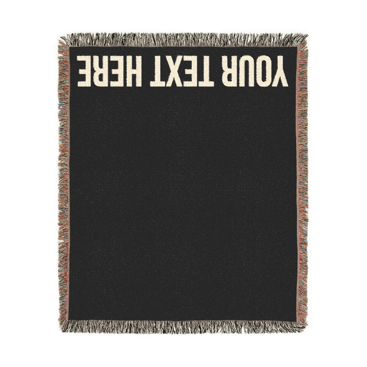 PERSONALIZED TEXT WOVEN BLANKET