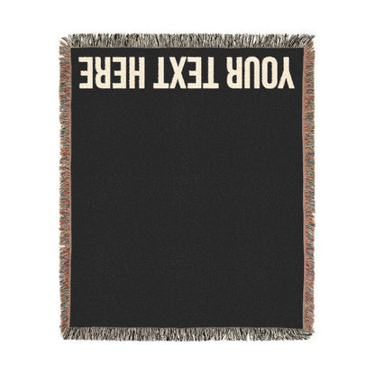 PERSONALIZED TEXT WOVEN BLANKET