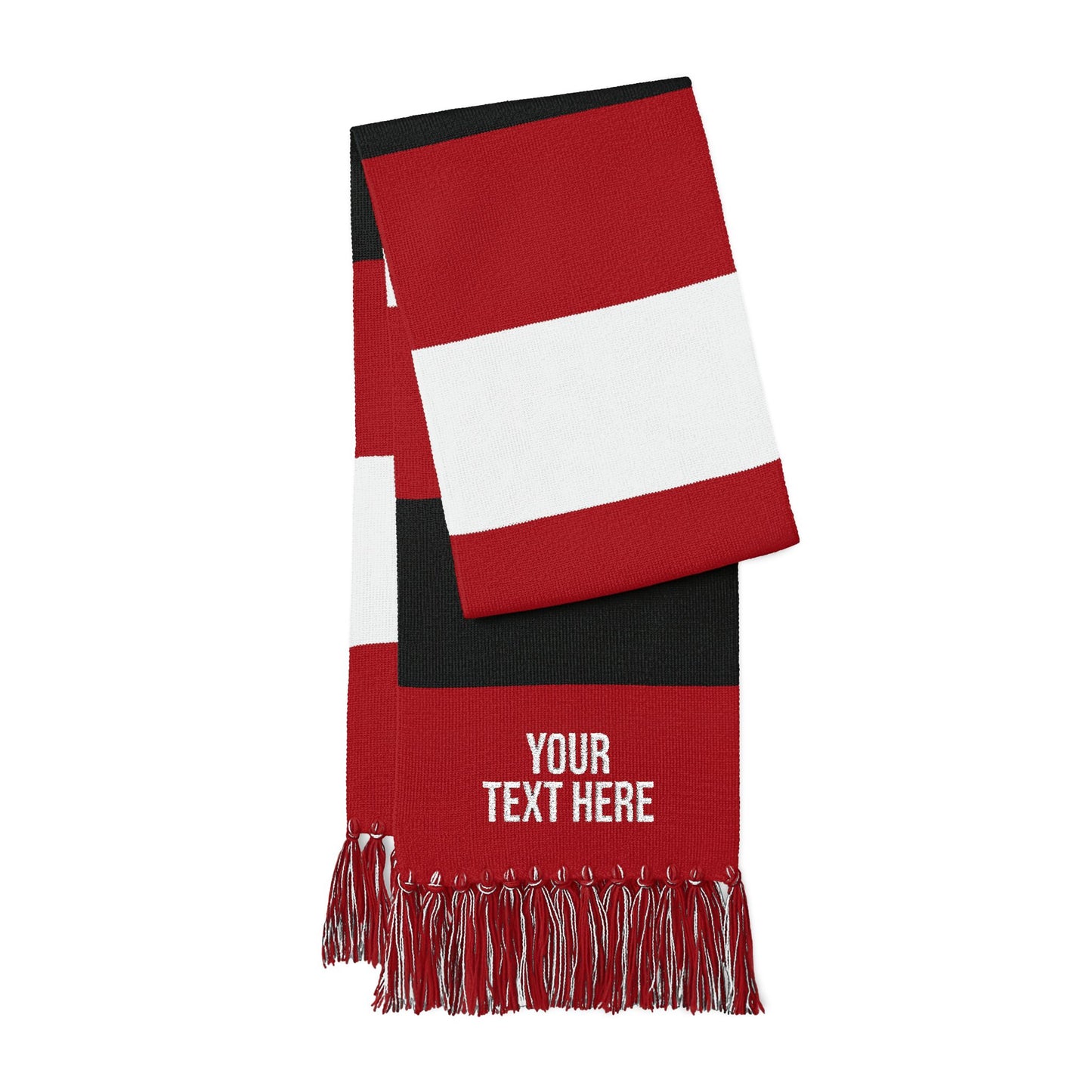 PERSONALIZED TEXT EMBROIDERED SPECTATOR SCARF