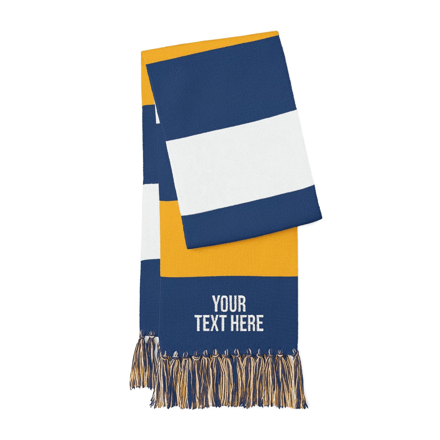 PERSONALIZED TEXT EMBROIDERED SPECTATOR SCARF