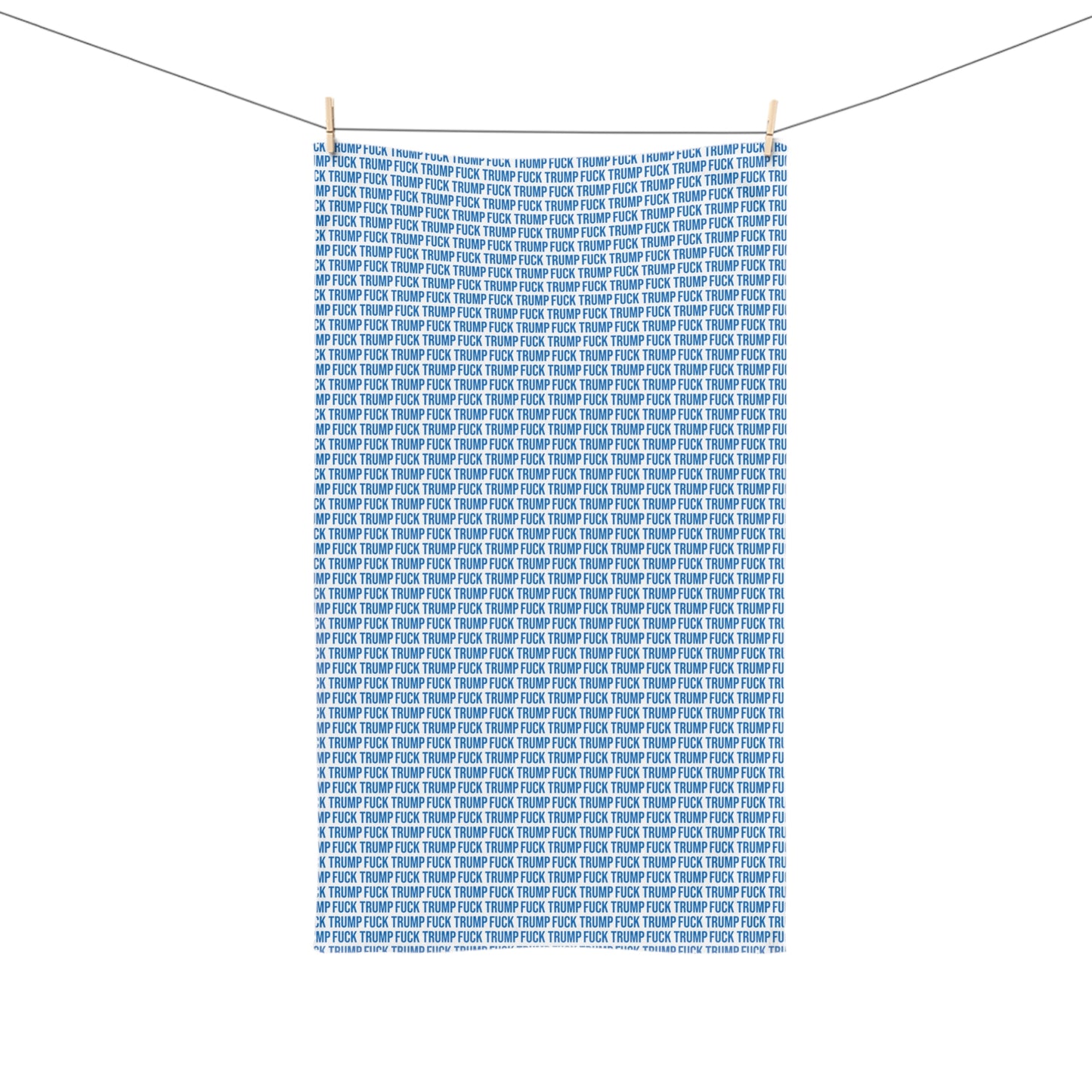 FUCK TRUMP HAND TOWEL BLUE