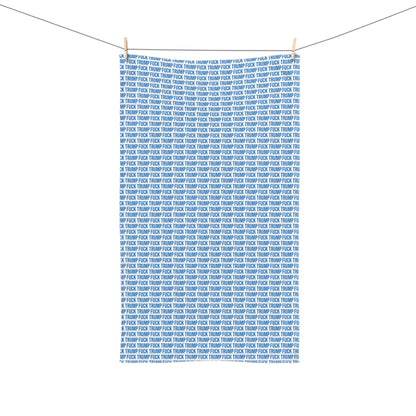 FUCK TRUMP HAND TOWEL BLUE