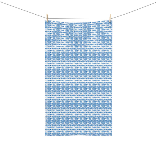 FUCK TRUMP HAND TOWEL BLUE