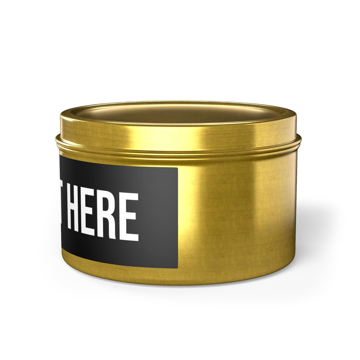 PERSONALIZED TEXT LABEL TIN BLACK + WHITE