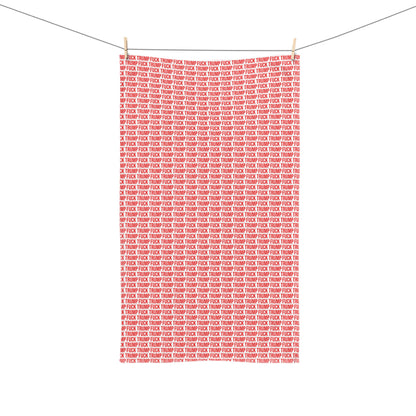FUCK TRUMP HAND TOWEL RED