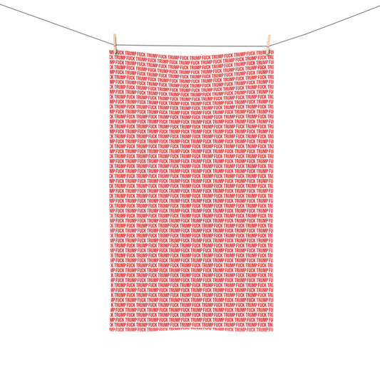 FUCK TRUMP HAND TOWEL RED