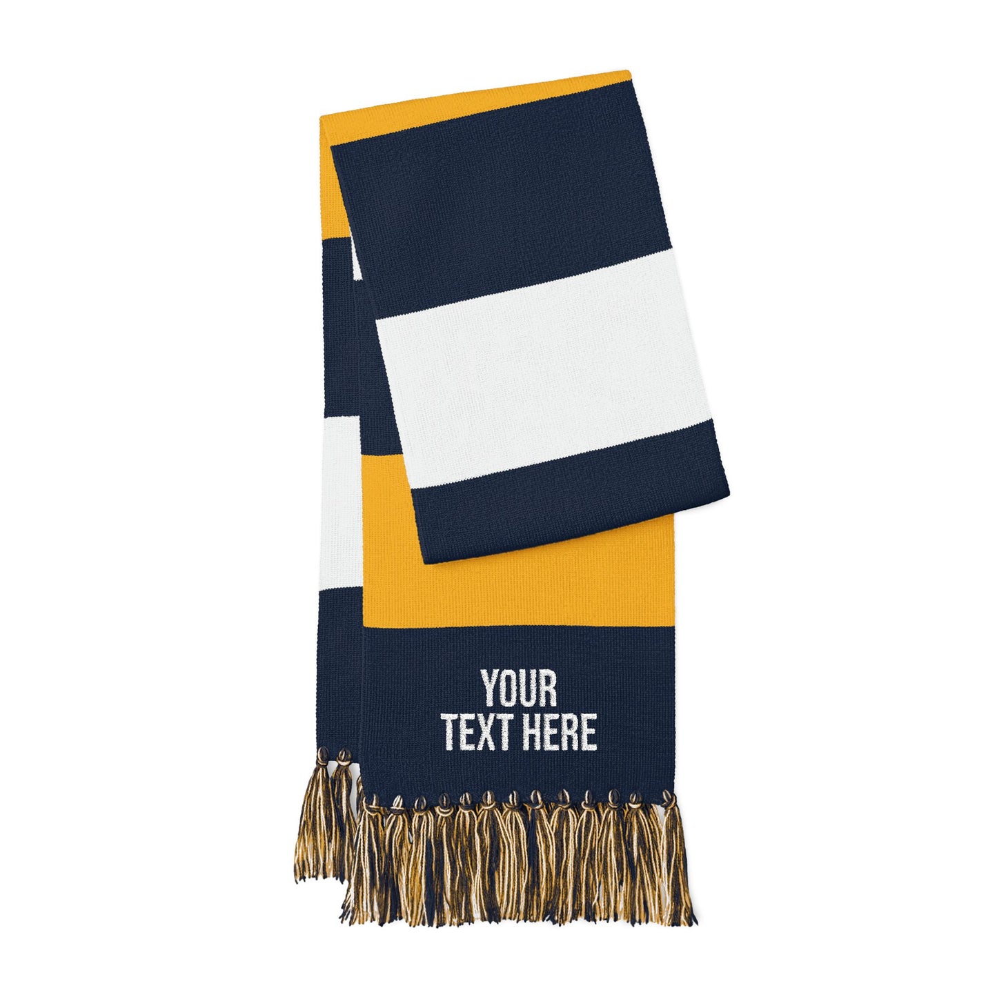PERSONALIZED TEXT EMBROIDERED SPECTATOR SCARF
