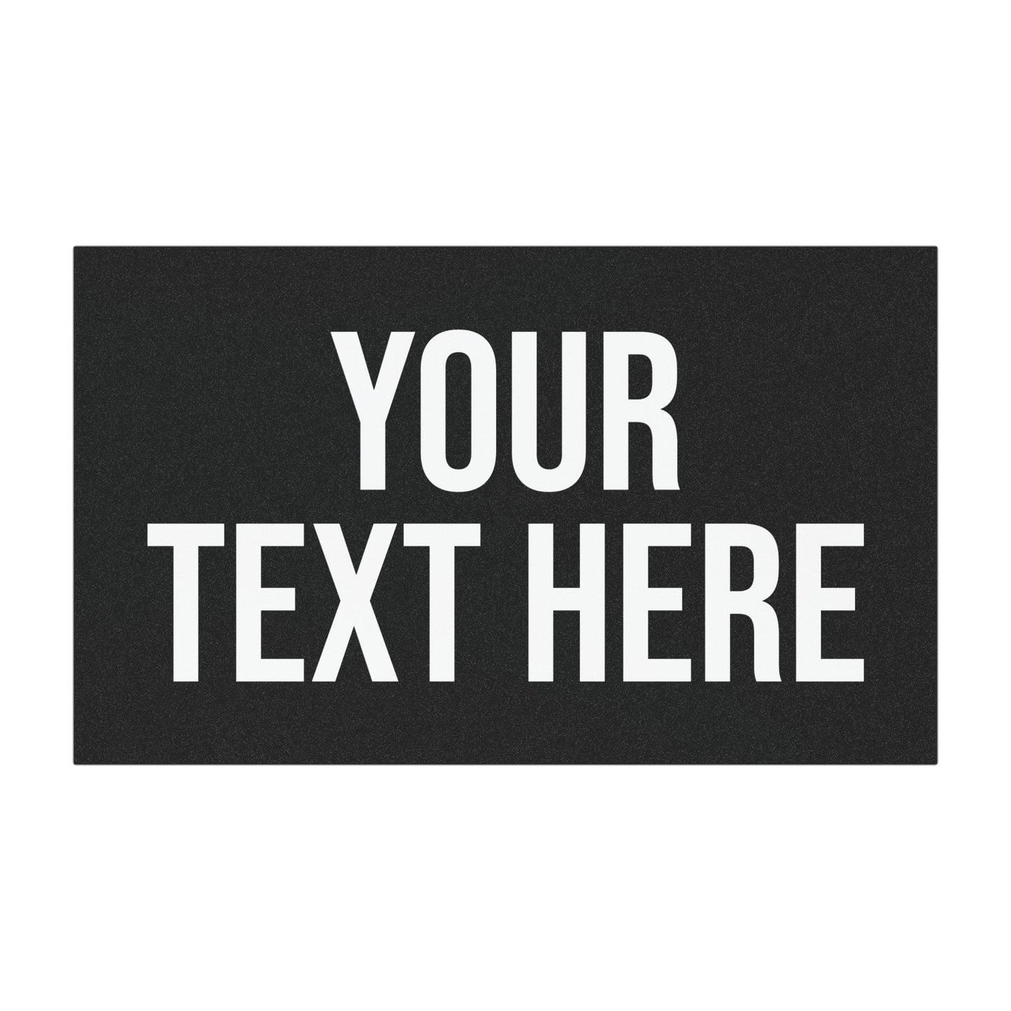 PERSONALIZED TEXT CAR MAGNET BLACK + WHITE