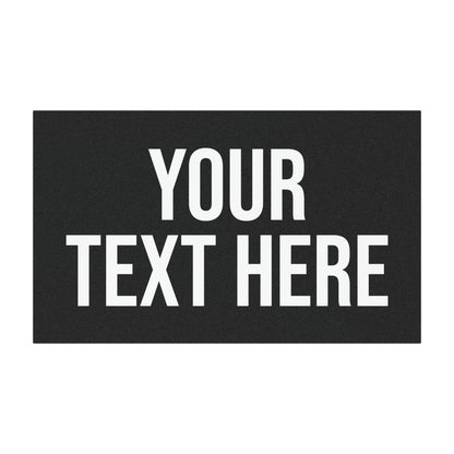 PERSONALIZED TEXT CAR MAGNET BLACK + WHITE