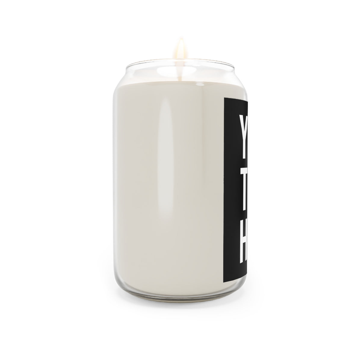 PERSONALIZED TEXT LABEL LARGE GLASS BLACK + WHITE