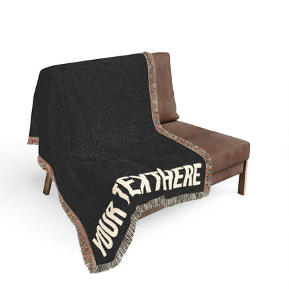 PERSONALIZED TEXT WOVEN BLANKET