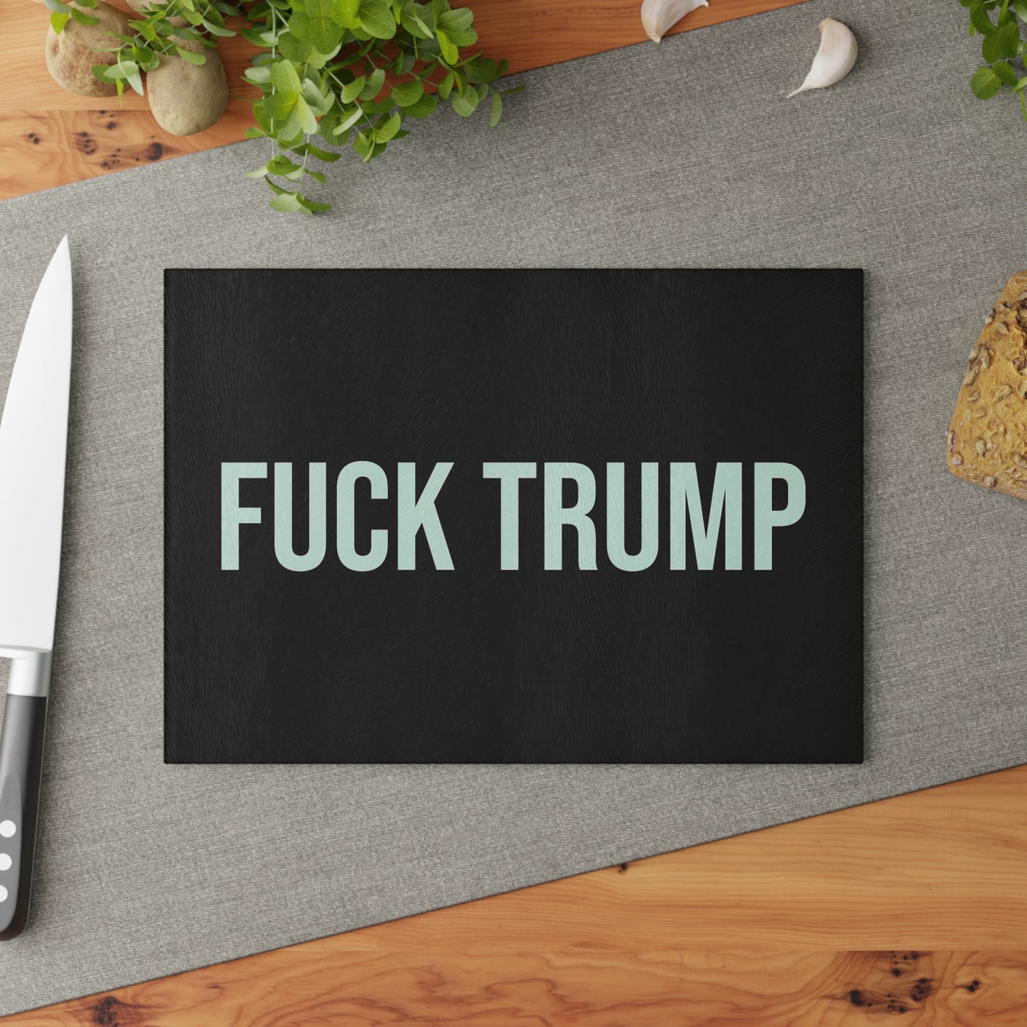FUCK TRUMP GLASS CUTTING BOARD