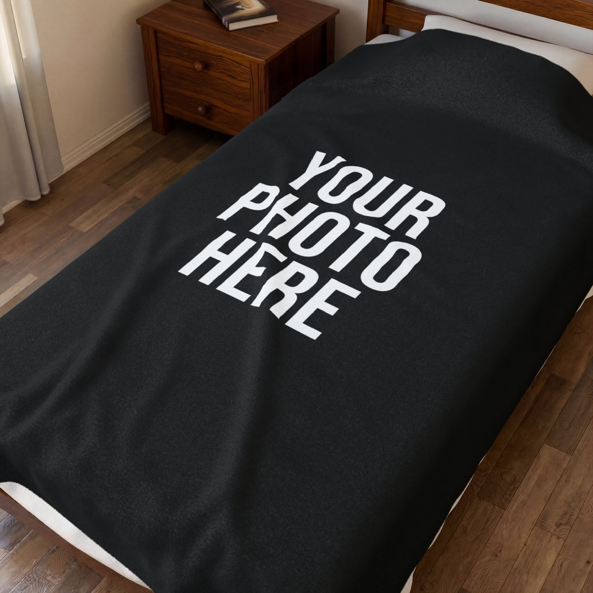 PERSONALIZED PHOTO VELVETEEN PLUSH BLANKET