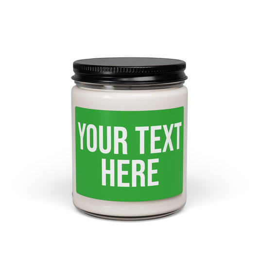 PERSONALIZED TEXT LABEL GREEN + WHITE