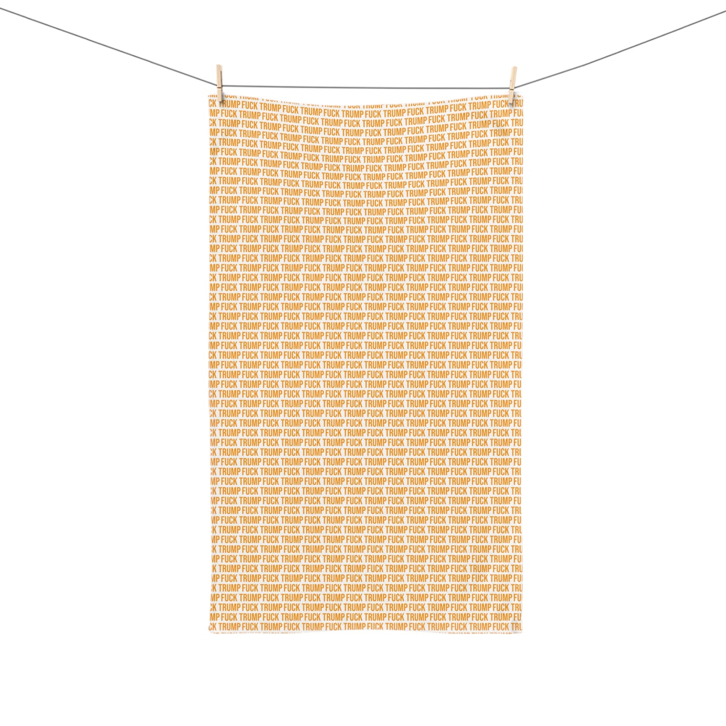 FUCK TRUMP HAND TOWEL ORANGE