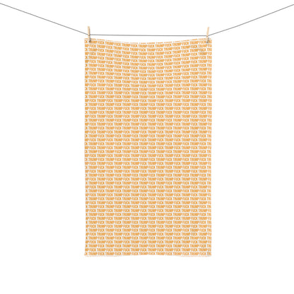 FUCK TRUMP HAND TOWEL ORANGE
