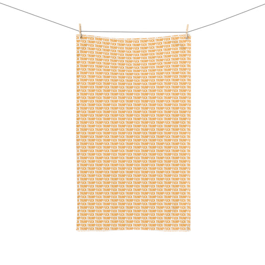 FUCK TRUMP HAND TOWEL ORANGE
