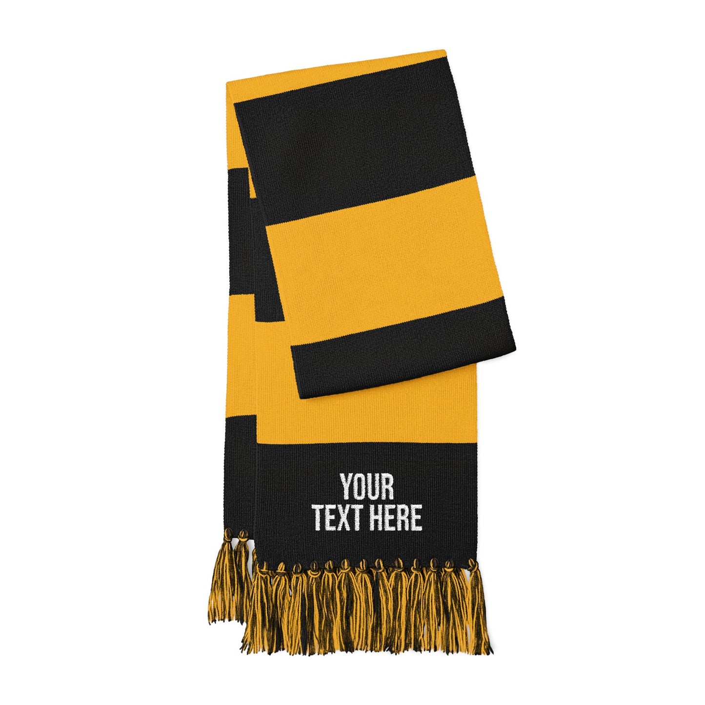 PERSONALIZED TEXT EMBROIDERED SPECTATOR SCARF