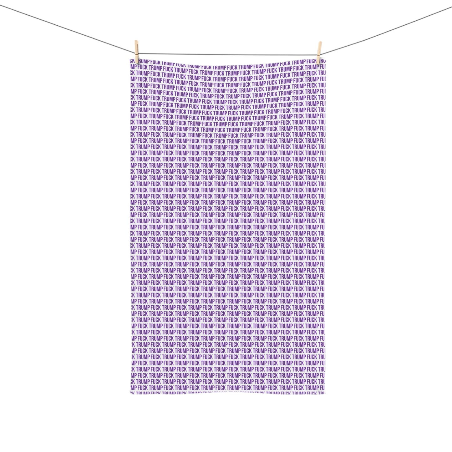 FUCK TRUMP HAND TOWEL PURPLE
