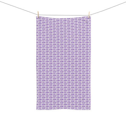 FUCK TRUMP HAND TOWEL PURPLE