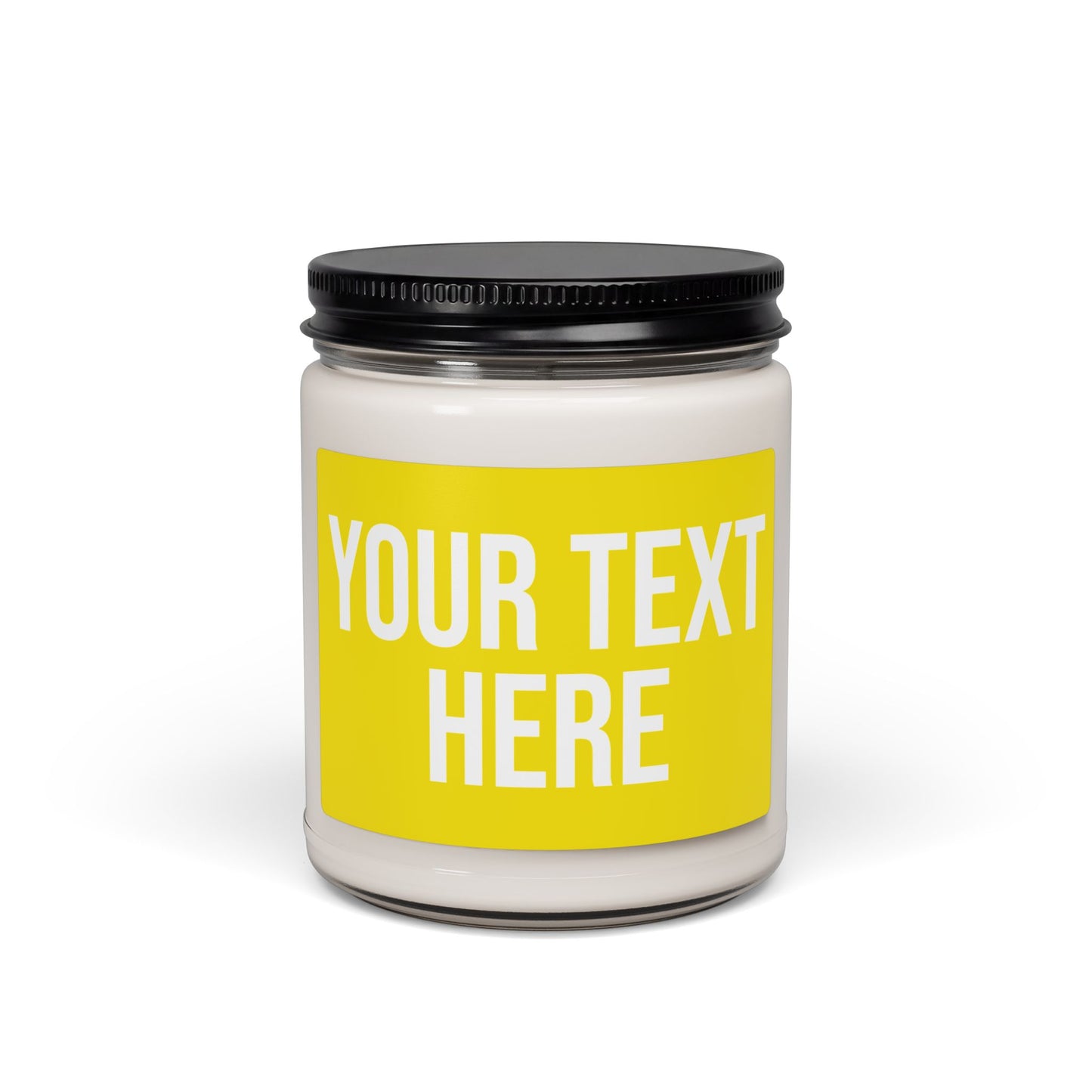 PERSONALIZED TEXT LABEL YELLOW + WHITE
