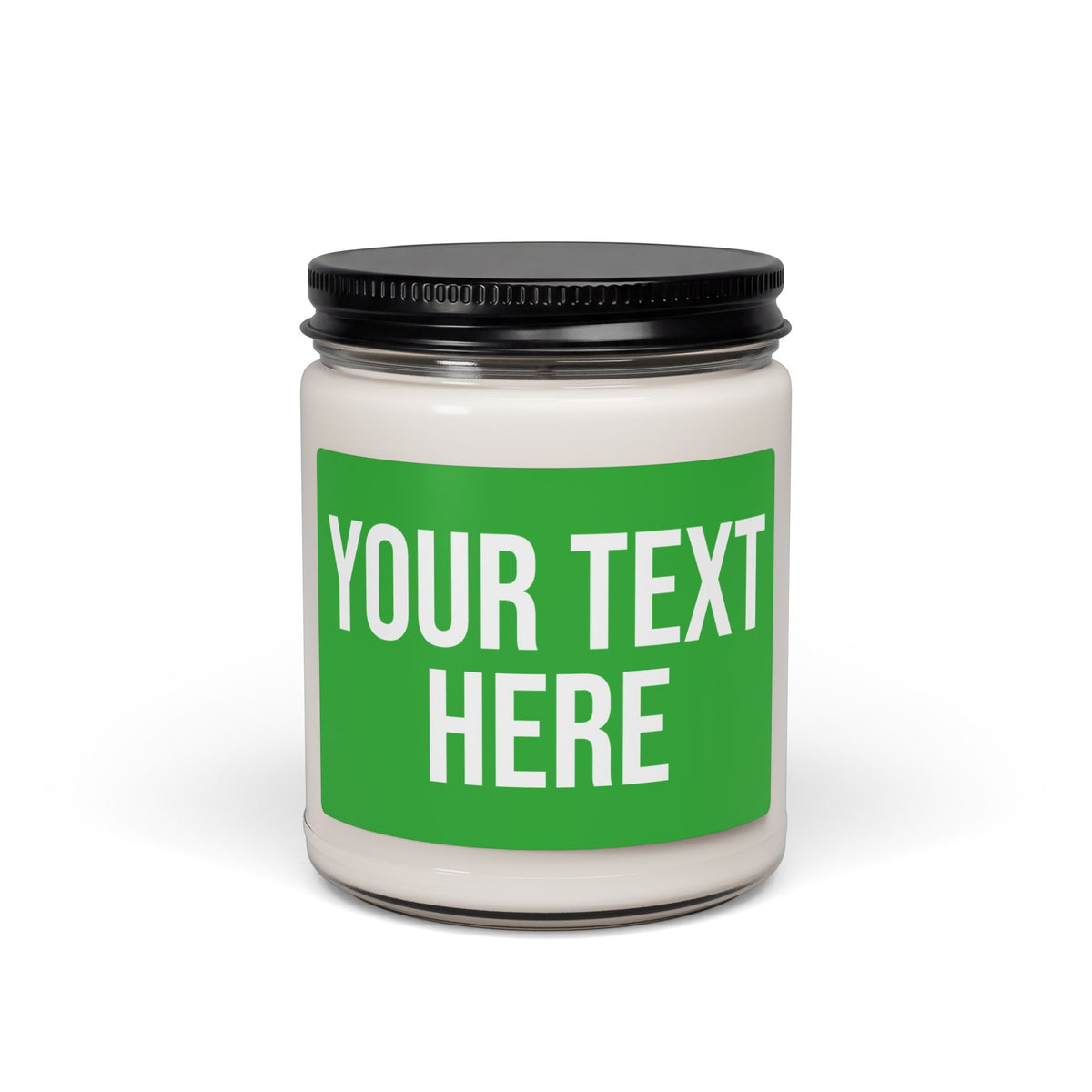 PERSONALIZED TEXT LABEL GREEN + WHITE