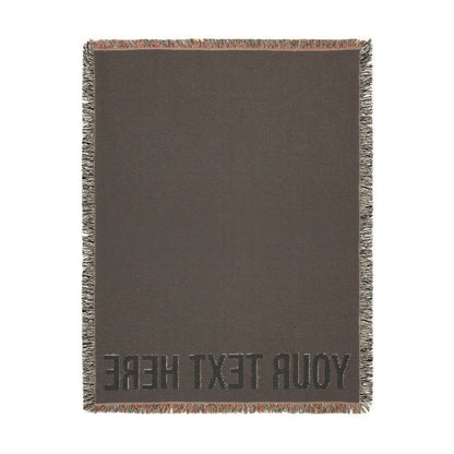 PERSONALIZED TEXT WOVEN BLANKET