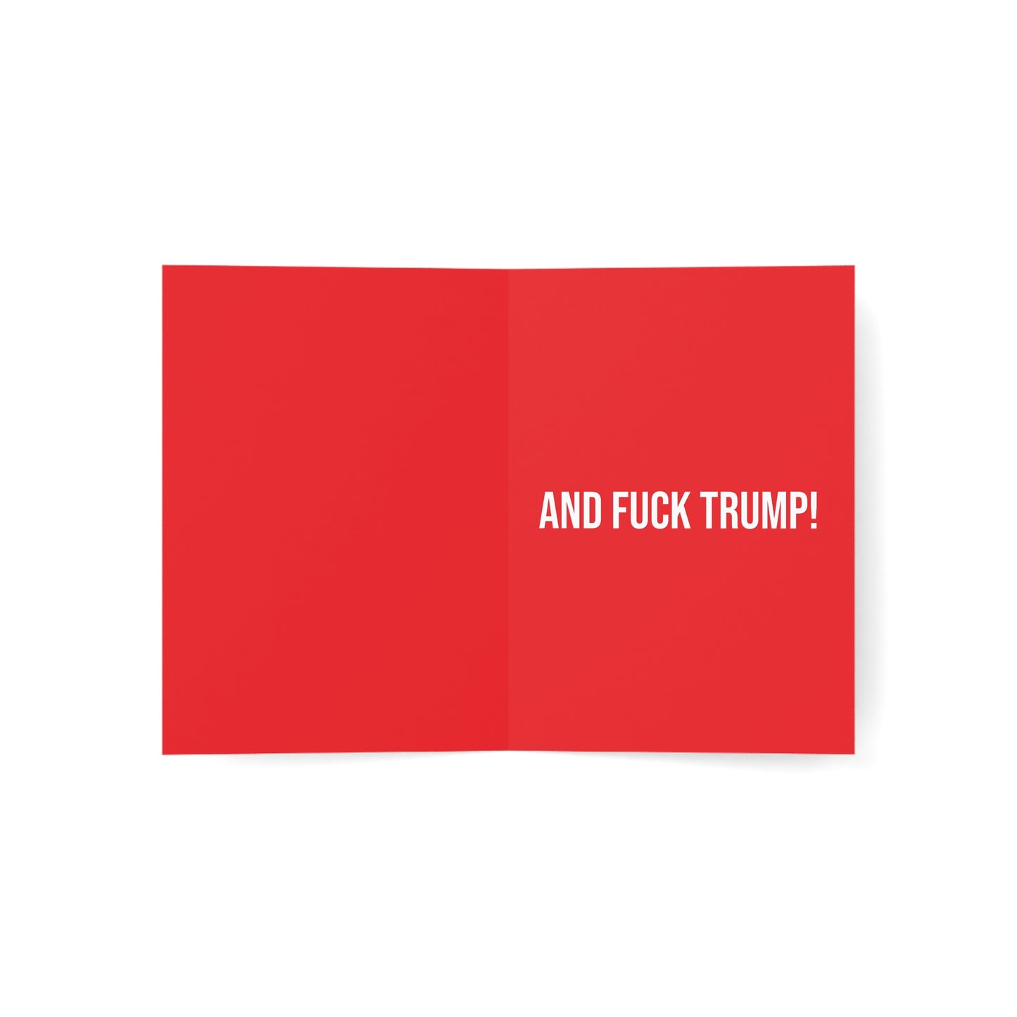 HAPPY HOLIDAYS AND FUCK TRUMP GREETING CARD